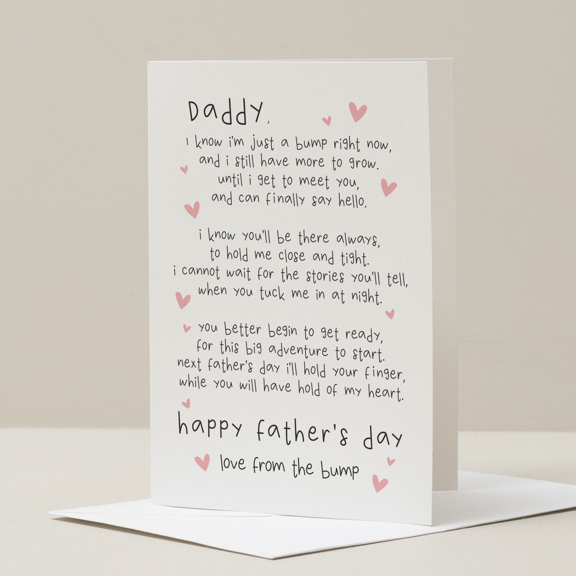 Fathers Day Card From Bump, Poem Card For Dad To Be, Fathers Day Gift From Bump, Fathers Day Card For Daddy To Be, Daddy To Be Poem Card