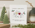 Funny Christmas Card, Christmas Card for Friend, Christmas Card for Her, Wine Christmas Card, White Christmas Card, Cute Xmas Card