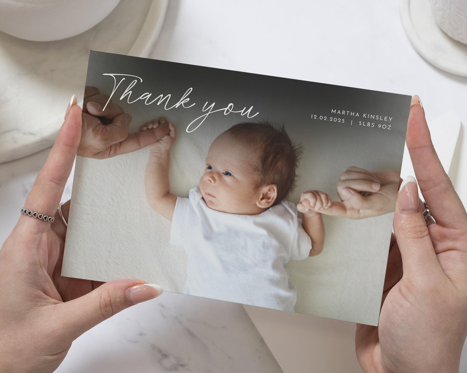 Simple New Baby Thank You Cards, Personalised Thank You Cards New Baby, Baby Photo Thank You Cards, Postcard Thankyou Cards, Thank You Notes