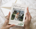 Personalised Wedding Thank You Card, Photo Wedding Thank You Card, Greenery Wedding Thank You Card, Thank You Cards for Wedding