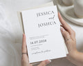 Minimalist Wedding Invitations, Elegant Black and White Wedding Invite, Simple Typography Invitation Suite, Personalised Wedding Stationery