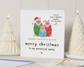 Christmas Card for Family, Personalised Merry Christmas Card, Pigs in Blankets Card, Cute Christmas Card for Mum Dad Kids, Family Card