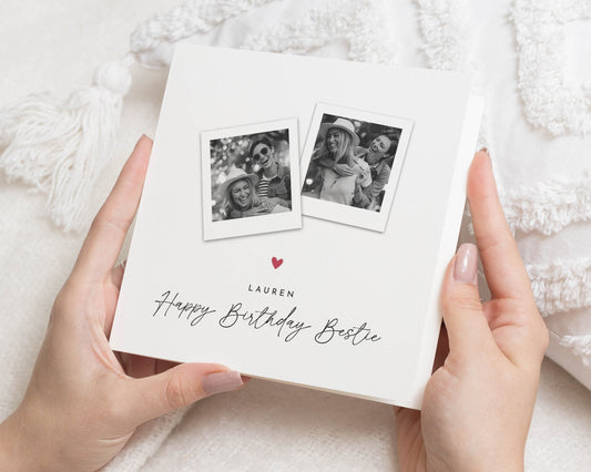 Birthday Card for Best Friend, Personalised Photo Birthday Card, Bestie Birthday Card, Birthday Card for Friend, Birthday Card for Her