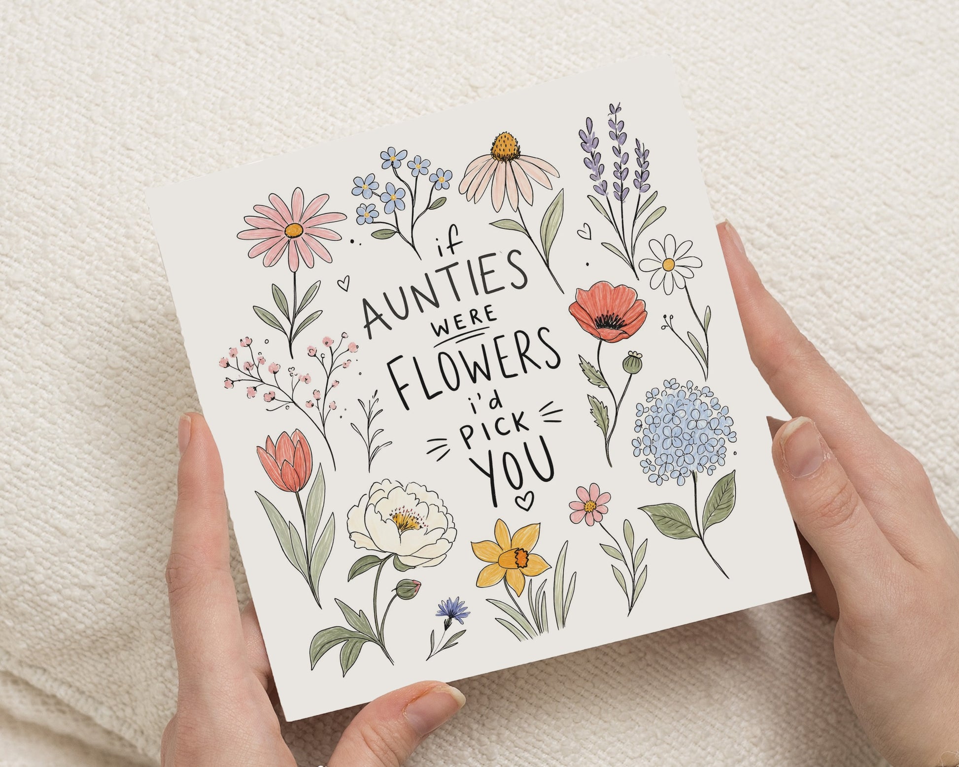Auntie Birthday Card, Birthday Card for Auntie, Floral Auntie Card, Auntie Card, Birthday Card for Her, Mothers Day Card for Auntie
