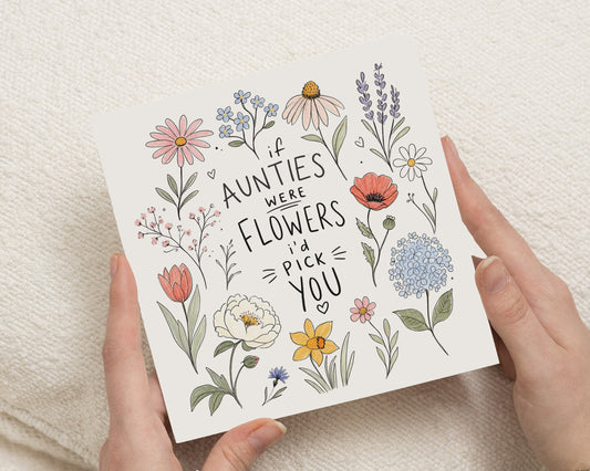 Auntie Birthday Card, Birthday Card for Auntie, Floral Auntie Card, Auntie Card, Birthday Card for Her, Mothers Day Card for Auntie