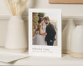 Personalised Wedding Thank You Cards, Photo Wedding Thank You Cards, Folded Thank You Cards, Minimal Wedding Thank You Cards, A6 5x7
