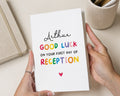 First Day of School Card, Reception Good Luck Card, Personalised First Day of Reception Card, Starting School Card, Good Luck Cards
