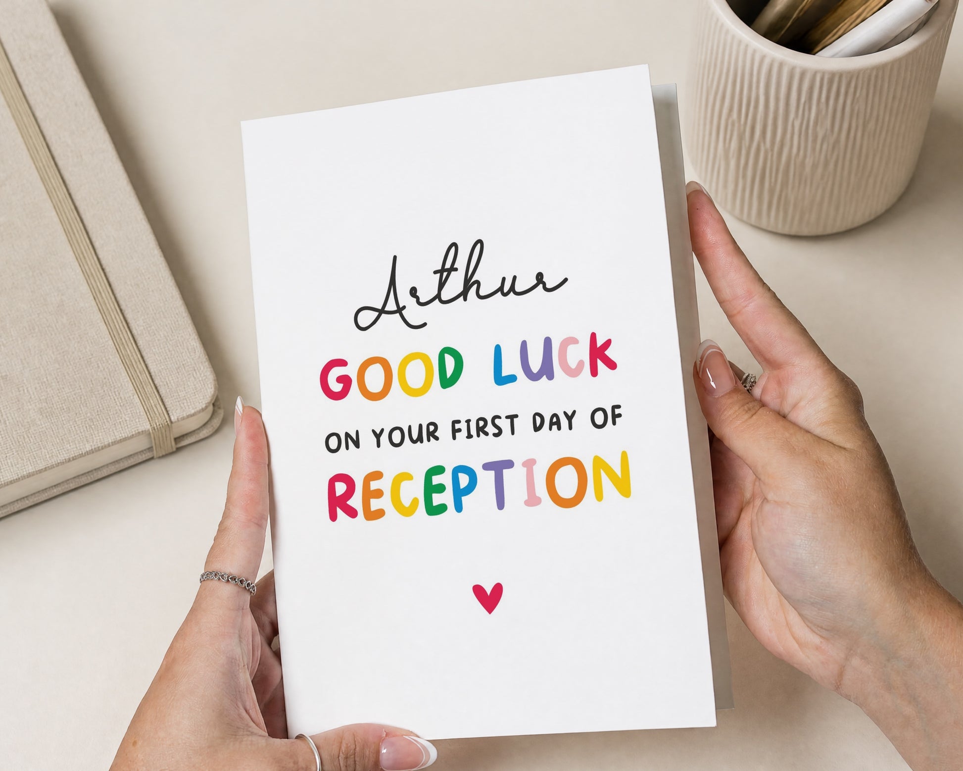 First Day of School Card, Reception Good Luck Card, Personalised First Day of Reception Card, Starting School Card, Good Luck Cards