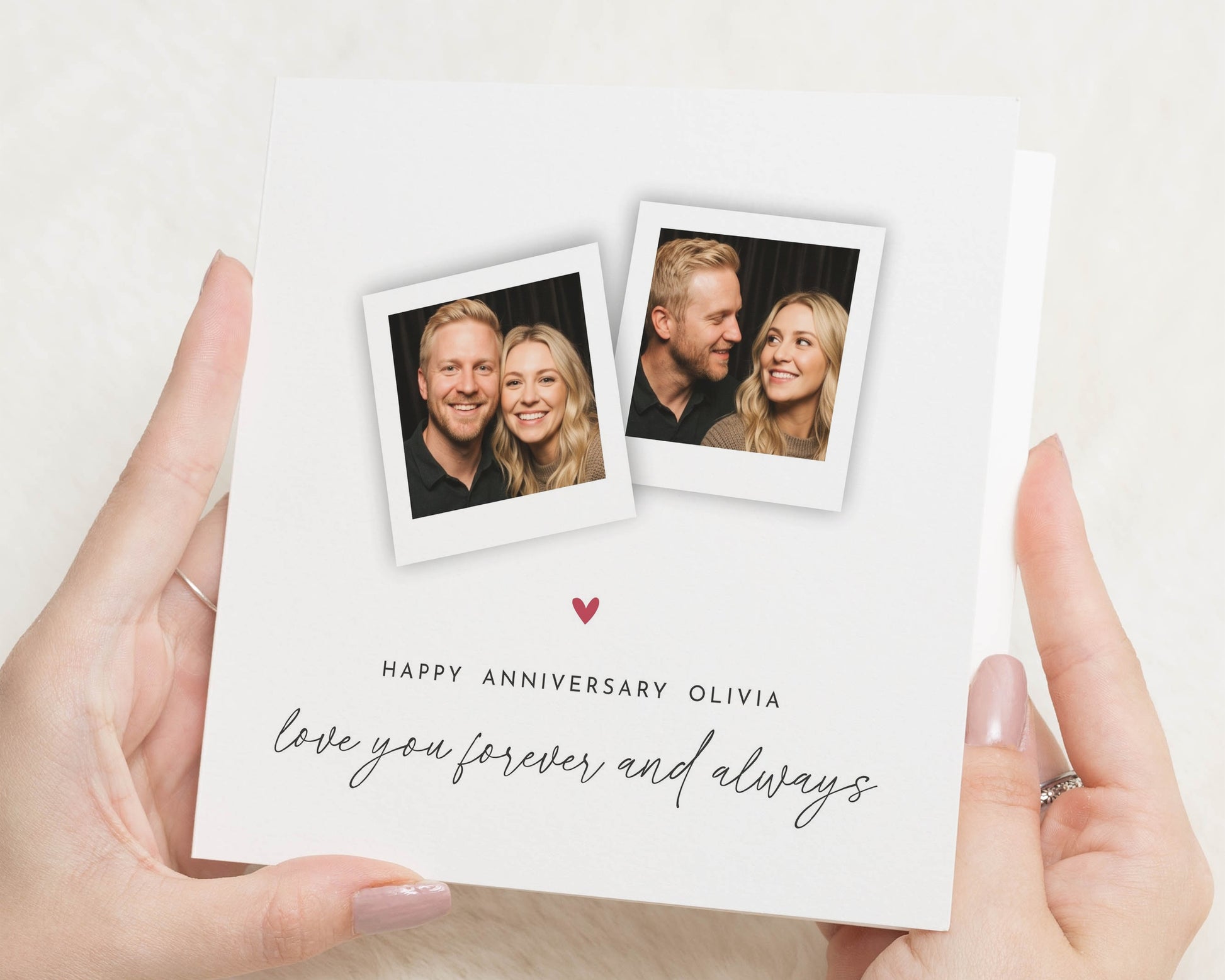Personalised Anniversary Card, Photo Anniversary Card, Anniversary Card for Husband, Anniversary Card for Wife, Romantic Love You Card
