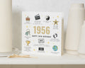 70th Birthday Card, 1956 Birthday Card, Birthday Card for Him, Birthday Card for Her, Seventieth Birthday Card, Year You Were Born