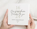 Anniversary Card, Personalised Anniversary Card, One Year Down Forever To Go, 1st Anniversary Card, Custom Anniversary Card