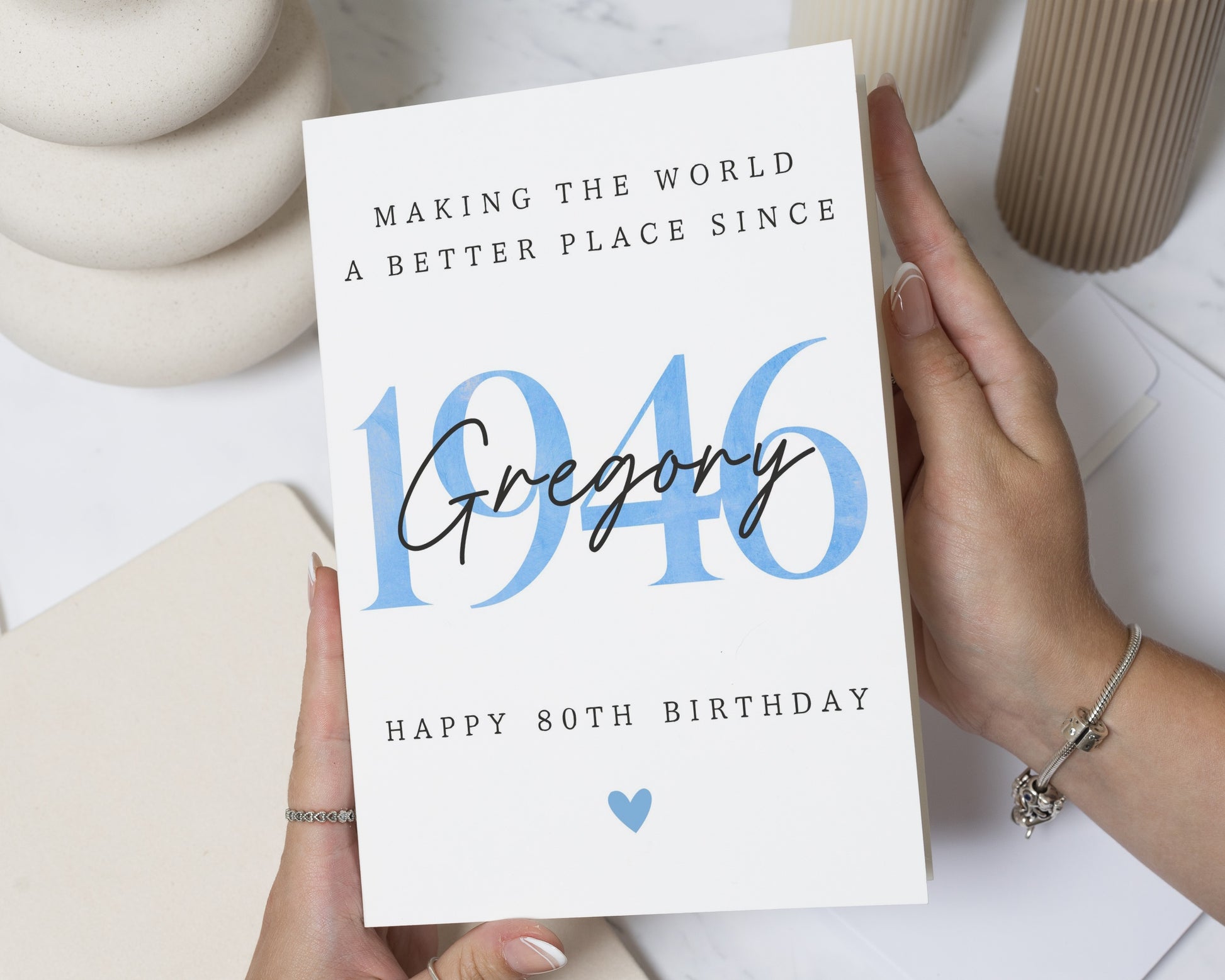 80th Birthday Card, Personalised 80th Card, Birthday Card for Him, Dad 80th Birthday Card, Grandad 80th Birthday Card, 80th Card
