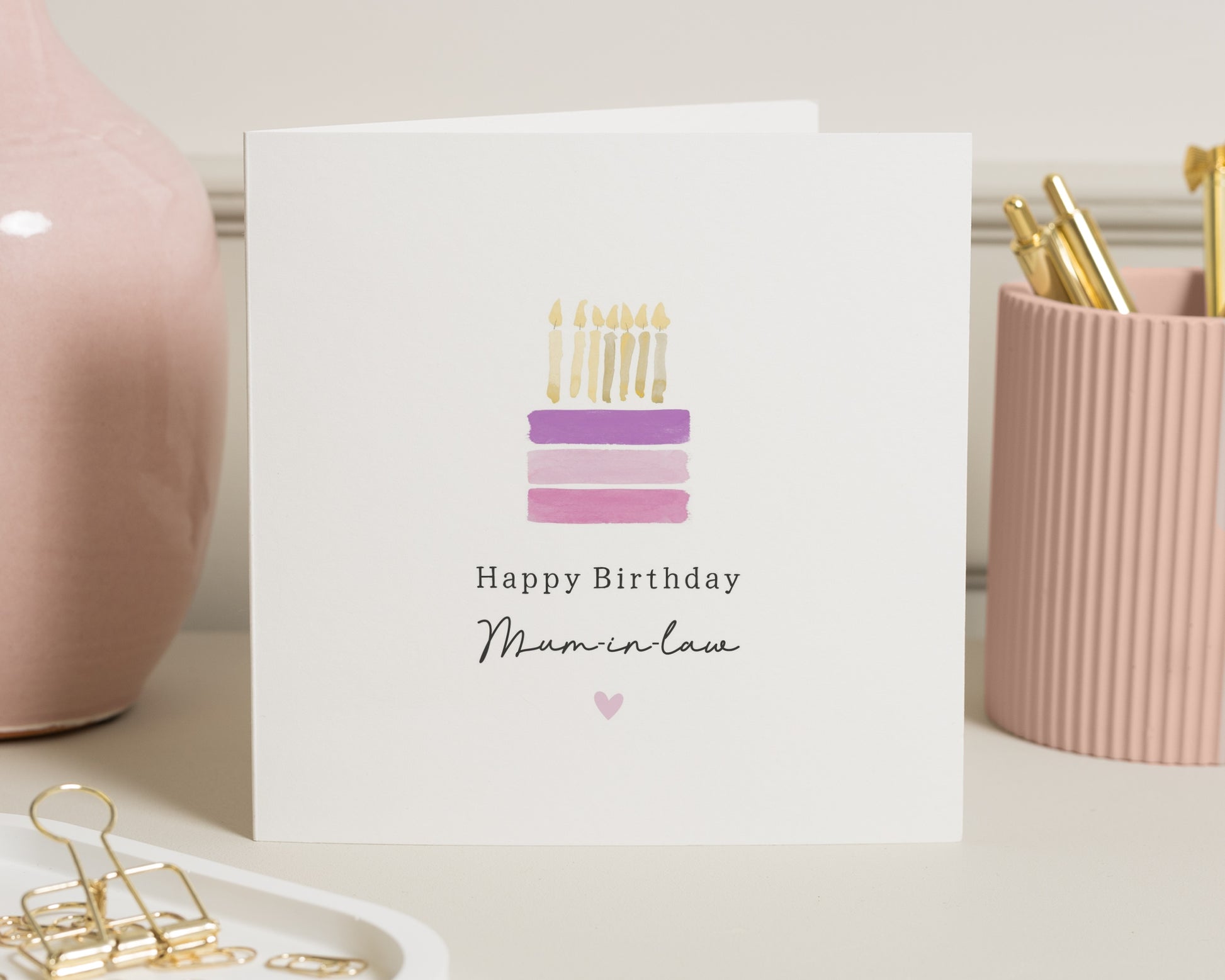 Birthday Card for Mum in Law, Happy Birthday Card for Her, Mum in Law Birthday Card, Simple Birthday Card, Birthday Cards for Women