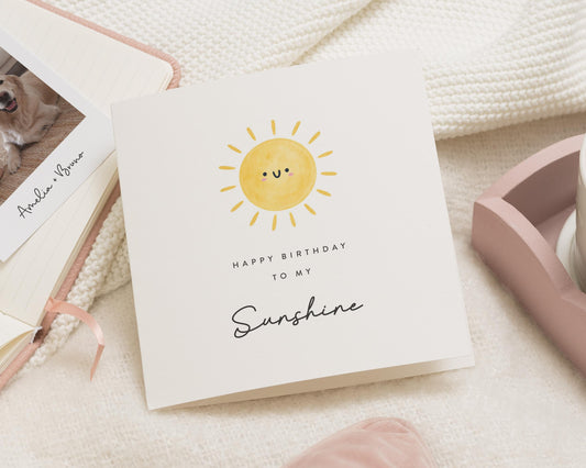 Birthday Card for Her, Birthday Card for Friend, Cute Sunshine Birthday Card, Birthday Card for Daughter, Happy Birthday Card