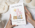 First Birthday Card for Daughter, 1st Birthday Card for Girl, Personalised Birthday Card, Safari Birthday Card, Cute Birthday Cards