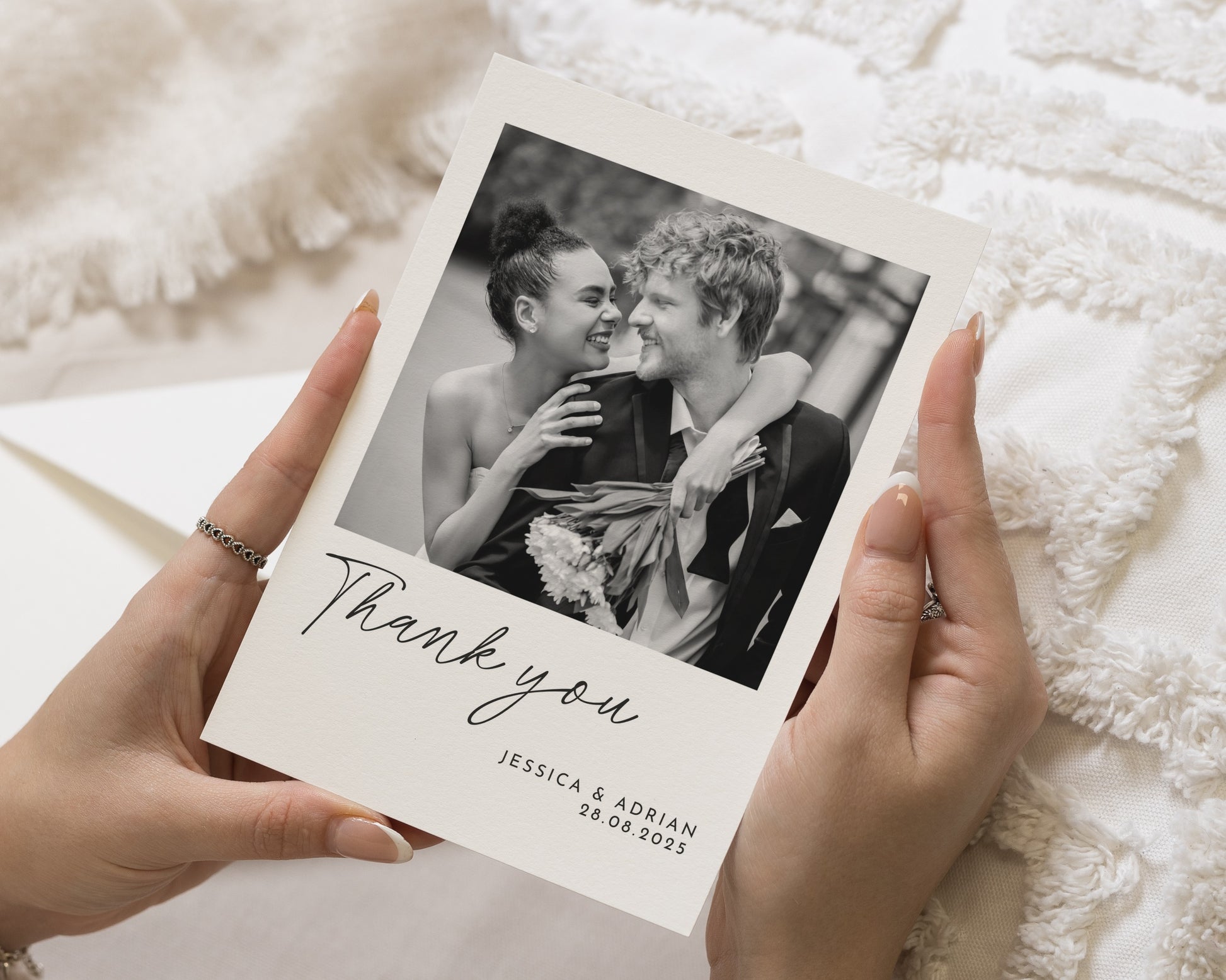 Personalised Wedding Thank You Card, Photo Thank You Card, Simple Wedding Thank You, Wedding Thank You Cards, Thank You Card for Wedding