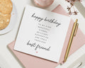 Birthday Card for Best Friend, Best Friend Birthday Card, Birthday Card for Her, Simple Birthday Card, Cute Birthday Card