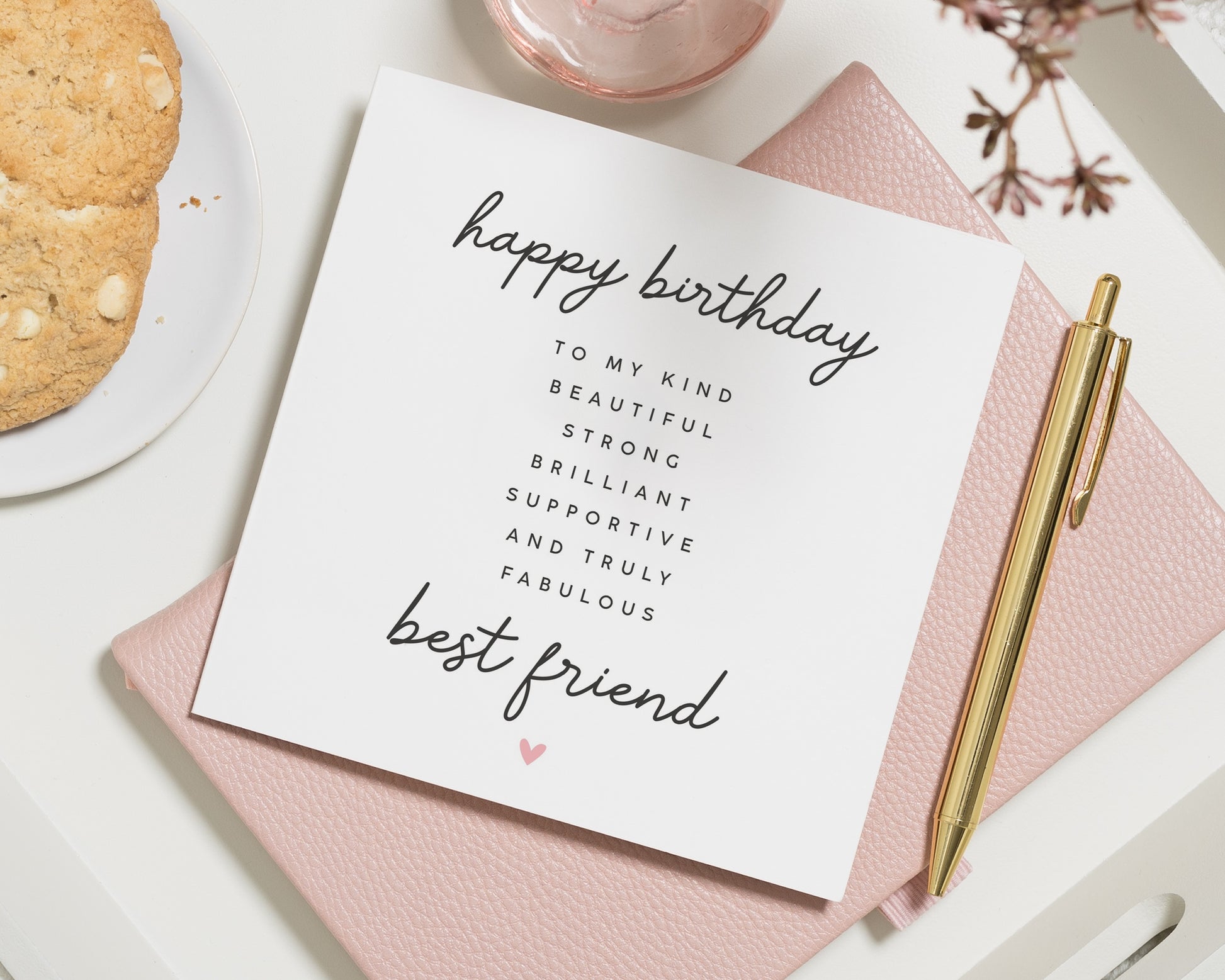 Birthday Card for Best Friend, Best Friend Birthday Card, Birthday Card for Her, Simple Birthday Card, Cute Birthday Card