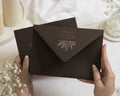 Dark Brown Envelopes with White Ink Address Printing, C6, 5x7 or C5 Wedding Invitation Envelopes (Cacao)