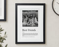 Personalised Best Friends Photo Print, Print from Your Photo, Friendship Gift, Gift for Best Friend, Definition Wall Art, With Mount
