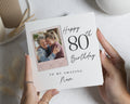 80th Birthday Card for Nan, Personalised Photo Birthday Card, Birthday Card for Grandma, 80th Birthday Cards for Her, Nan Card