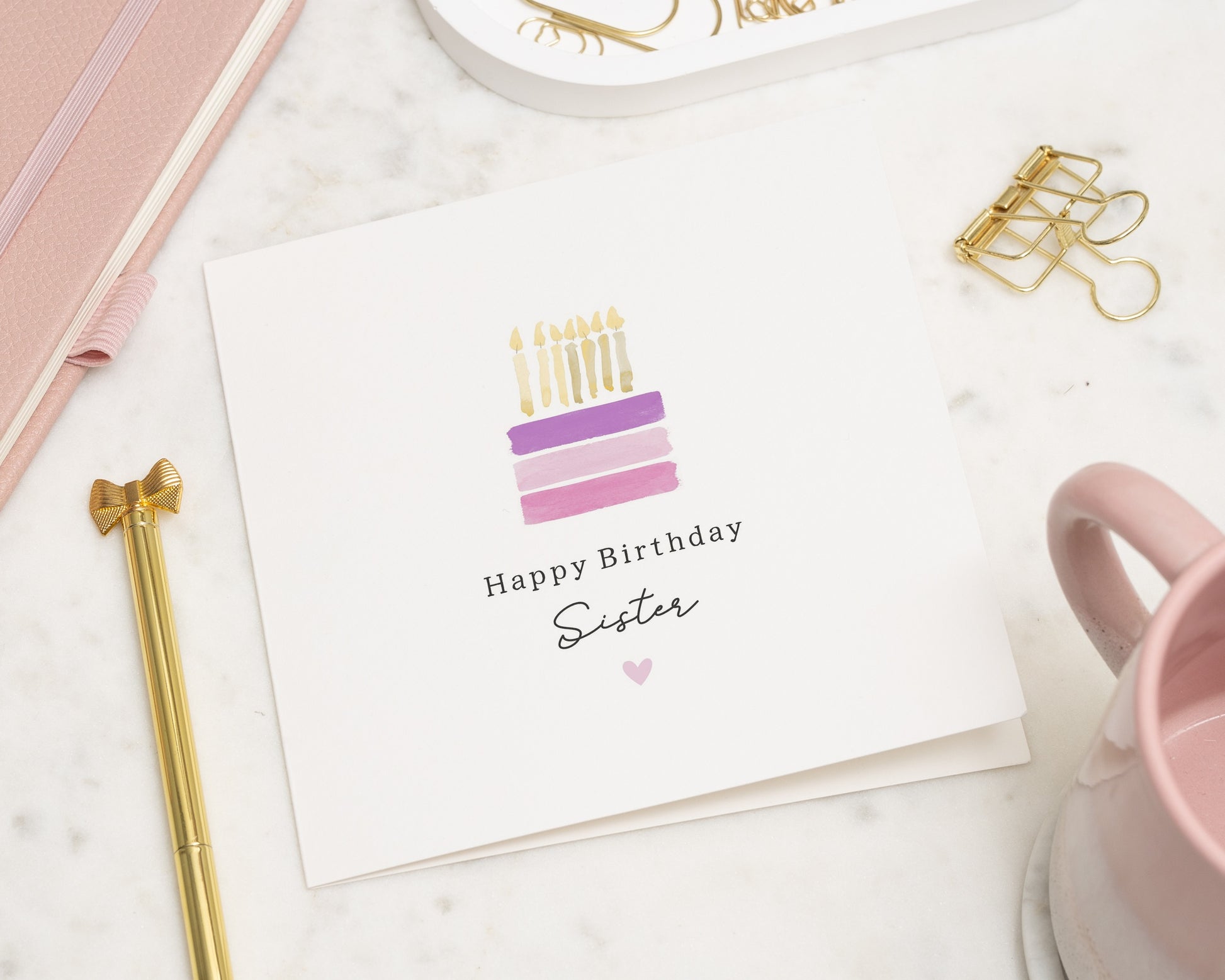 Birthday Card for Sister, Happy Birthday Sister Card, Sister Birthday Card, Birthday Cards for Her, Simple Birthday Card, Cute Sister Card