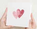 Anniversary Card, Personalised Anniversary Card, Wedding Date Card, Engagement Card, Romantic Card for Couple, Heart Card