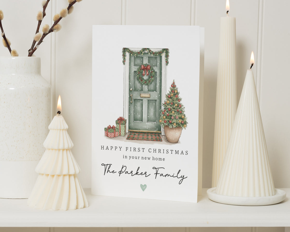 Personalised New Home Christmas Card, First Christmas in New Home Card, 1st Christmas Card, Christmas Card for Family, New House Card