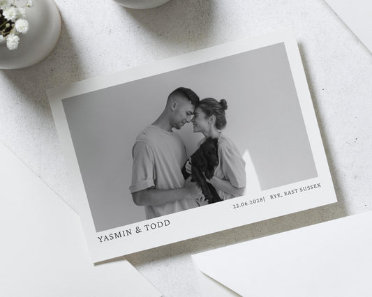 Personalised Save the Date Card, Photo Save the Date Card, Wedding Save the Date, Custom Save the Date, Simple Minimal Save the Date Card