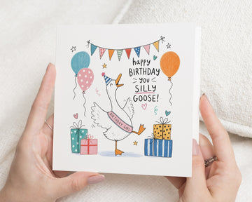 Birthday Card for Girl, Funny Birthday Card for Her, Goose Birthday Card, Cute Birthday Card, Silly Goose Birthday Card for Friend