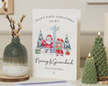 First Christmas Card for Nanny and Grandad, 1st Christmas Card from Baby, Personalised Christmas Card for Grandparents, Santa Christmas Card
