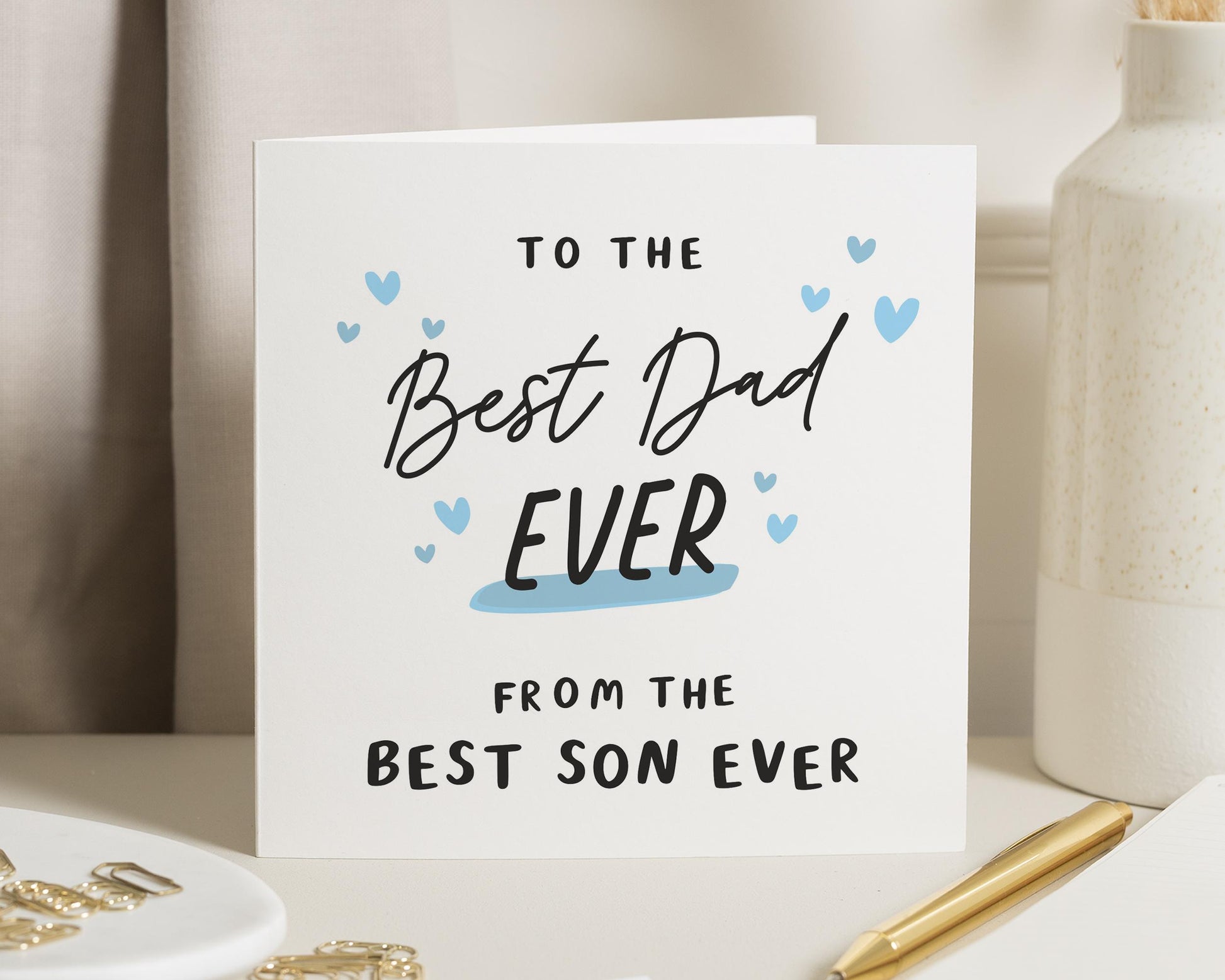Birthday Card for Dad, Best Dad Birthday Card, Card from Son, Fathers Day Card, Birthday Card for Him, Personalised Dad Card