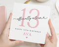 13th Birthday Card for Girl, Personalised Teen Birthday Card, Happy 13th Birthday Card, Birthday Card for Daughter, Custom Name Card