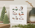 Christmas Card, Funny Christmas Card, Goose Christmas Card, Six Geese a Laying Card, Cute Christmas Card for Friend, Xmas Card