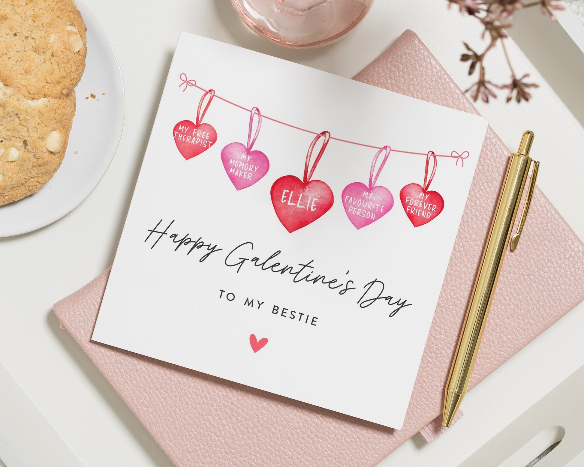 Galentines Day Card for Best Friend, Personalised Galentines Card, Bestie Card, Valentines Card for Friend, Cute Friendship Card