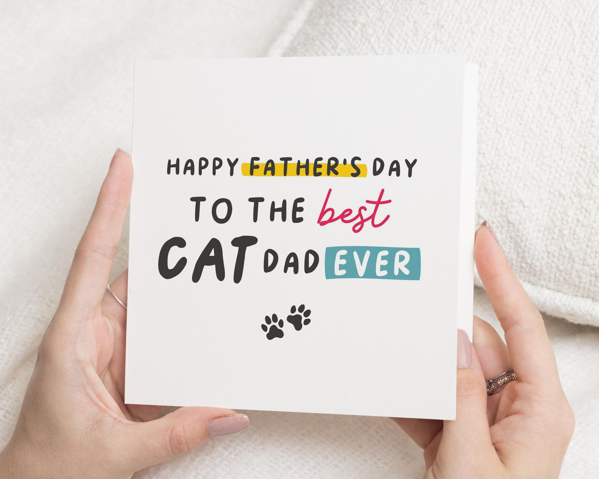 Fathers Day Card for Cat Dad, Cat Dad Fathers Day Card, Fathers Day Card from the Cat, Fathers Day Card for Him, Cute Cat Card