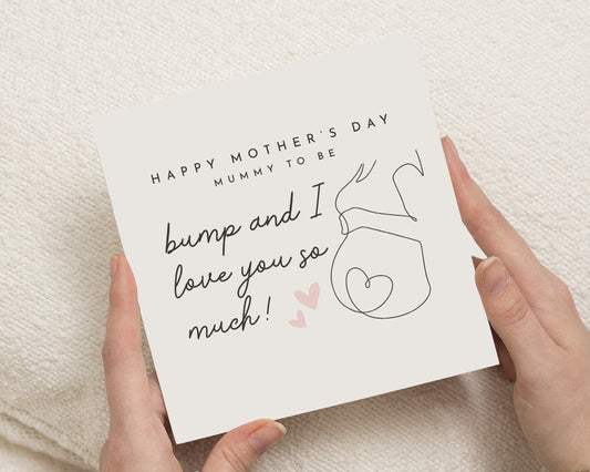 Mothers Day Card Mummy To Be, Mothers Day Card From Bump, Mothers Day Card For Her, Pregnancy Mothers Day Card, Cute Mum To Be Card