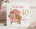 40th Birthday Card for Her, Personalised 40th Birthday Card, Funny Birthday Card for Women, Leopard Birthday Card, Age 40 Card