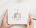 Engagement Card, Congratulations on Your Engagement Card, Personalised Engagement Card for Couple, Cute Elephant Engagement Card