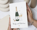 40th Birthday Card for Her, Personalised 40th Birthday Card, Forty and Fabulous Card, Champagne Birthday Card, Birthday Card for Friend