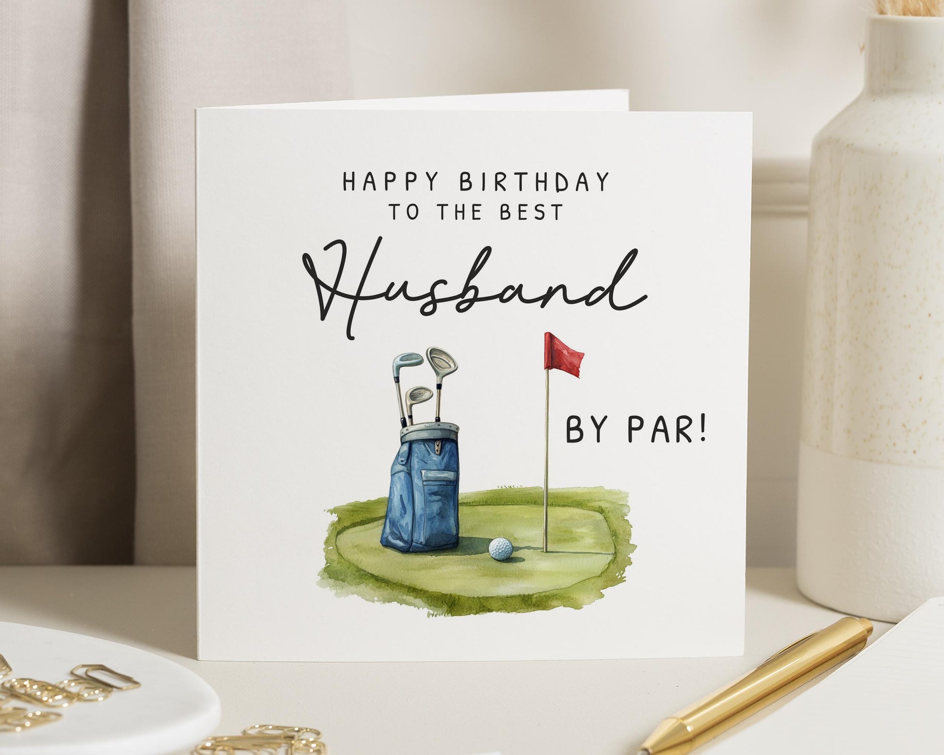 Birthday Card for Husband, Husband Birthday Card, Golf Birthday Card, Birthday Card for Him, Funny Husband Card, Golf Lover Card