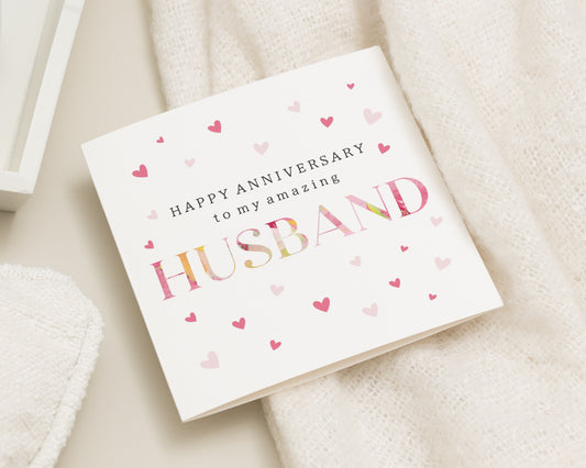 Husband Anniversary Card, Anniversary Card for Husband, Romantic Anniversary Card for Him, Cute Anniversary Card, Card for Husband