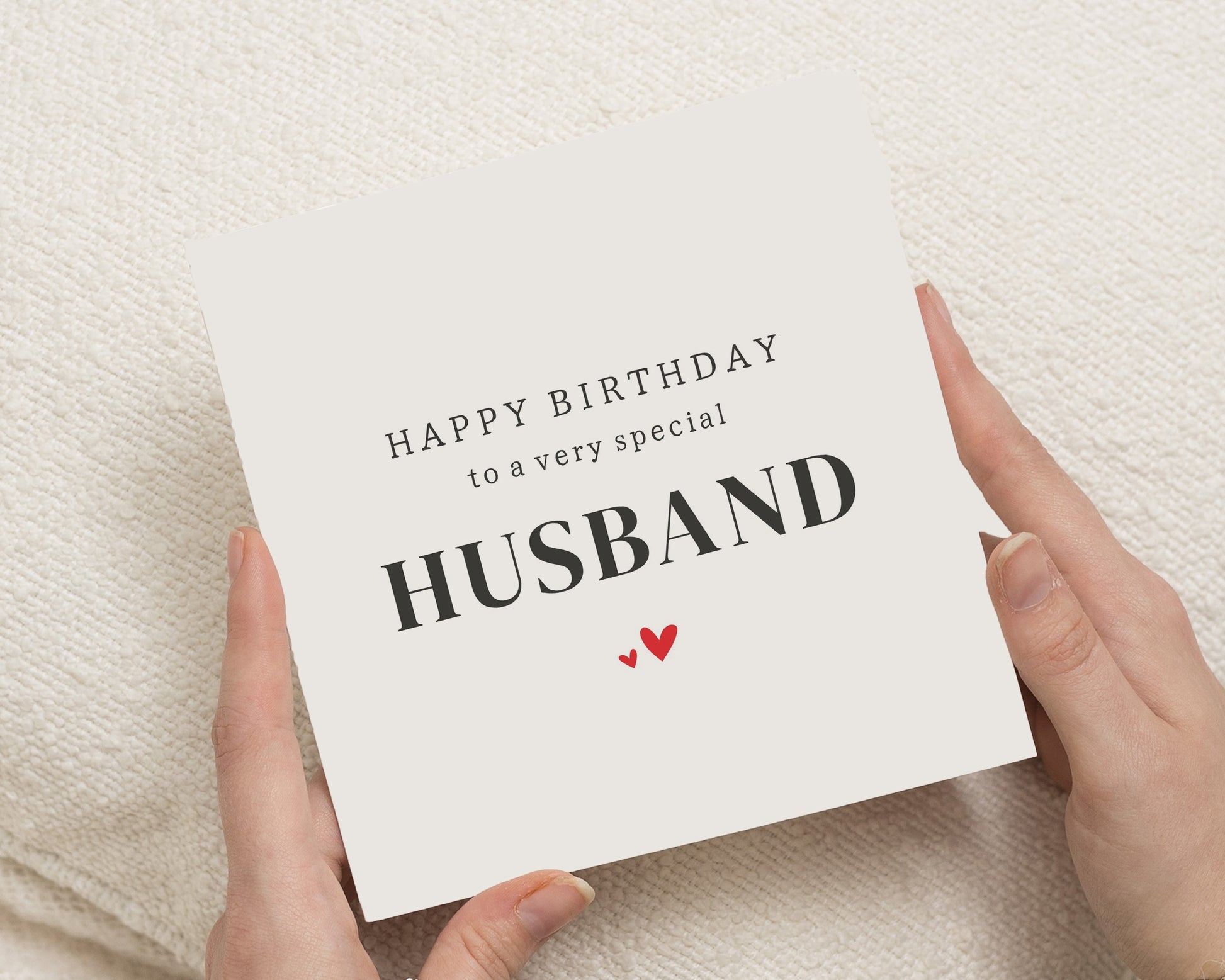 Birthday Card for Husband, Husband Birthday Card, Romantic Birthday Card for Him, Simple Birthday Card, Birthday Cards for Men