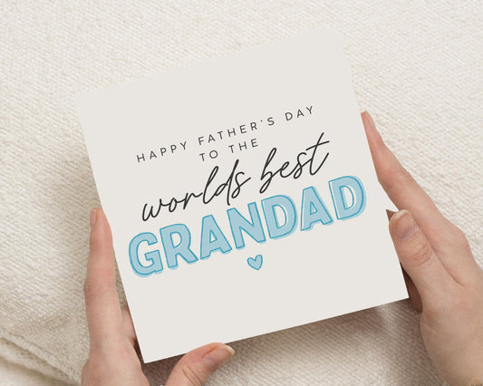 Fathers Day Card for Grandad, Worlds Best Grandad Card, Fathers Day Card from Grandchildren, Grandad Fathers Day Card
