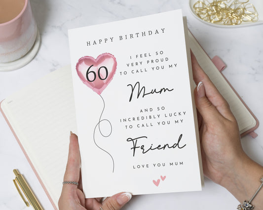 60th Birthday Card for Mum, Mum Birthday Card, 60th Birthday Card, Birthday Card for Mum, Birthday Card for Her, Poem Card