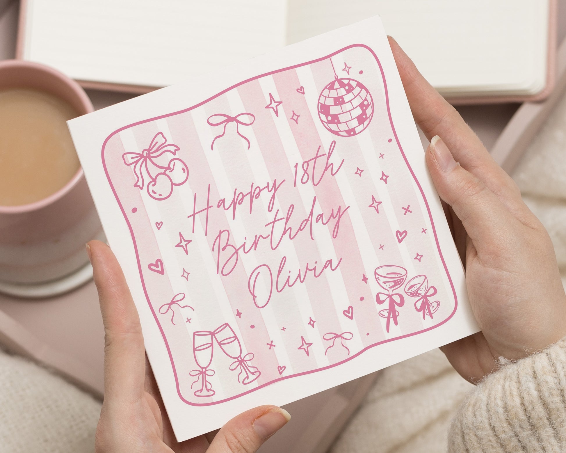 18th Birthday Card, Personalised 18th Birthday Card for Her, 18th Birthday Card for Daughter, Birthday Card for Friend, Card for Sister