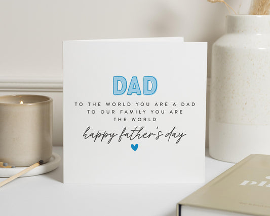 Fathers Day Card for Dad, Fathers Day Card from Family, Dad Card, Fathers Day Card for Him, Personalised Fathers Day Card
