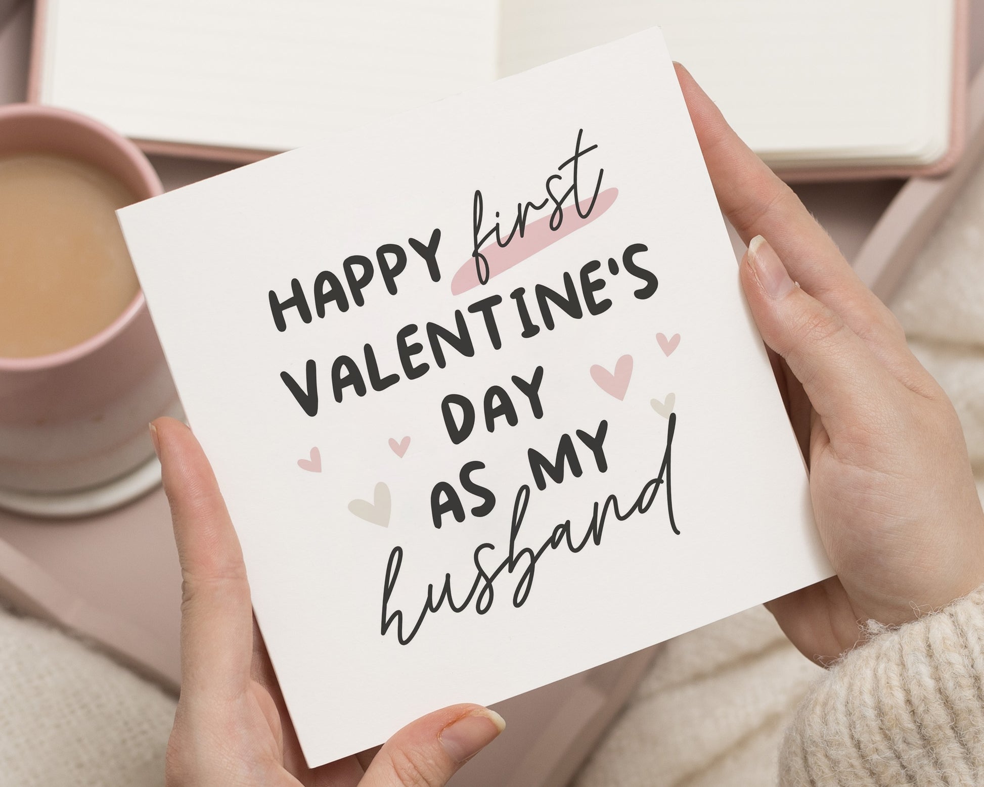 First Valentines Day Card for Husband, Valentines Day Card for Him, Husband Valentines Card, Romantic Valentines Card for Husband