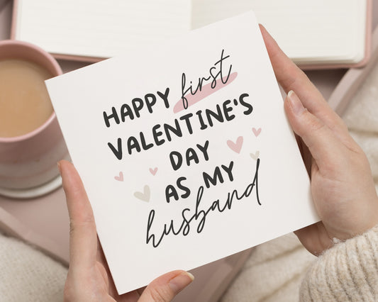 First Valentines Day Card for Husband, Valentines Day Card for Him, Husband Valentines Card, Romantic Valentines Card for Husband