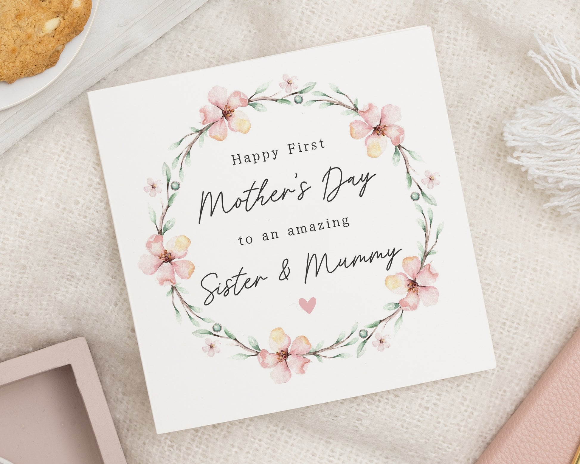 First Mothers Day Card for Sister, Mothers Day Card from Baby, Sister Mothers Day Card, Personalised Mothers Day Card for Her